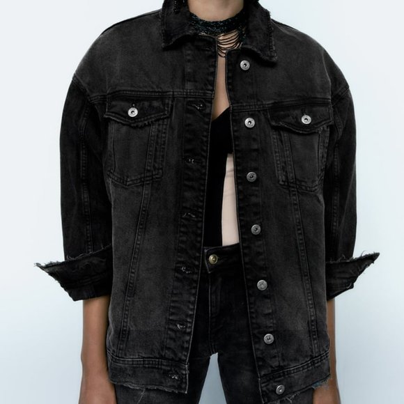 Zara Jackets & Blazers - Zara Oversized Denim Jacket